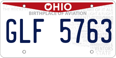 OH license plate GLF5763
