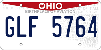 OH license plate GLF5764