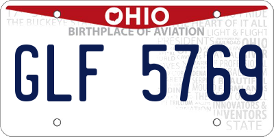 OH license plate GLF5769