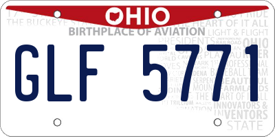 OH license plate GLF5771