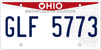 OH license plate GLF5773