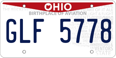 OH license plate GLF5778
