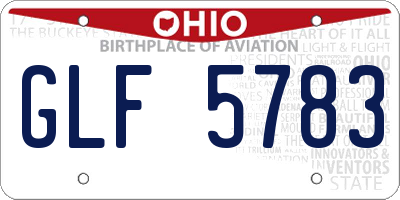 OH license plate GLF5783