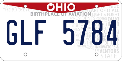 OH license plate GLF5784