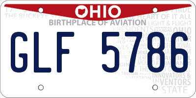 OH license plate GLF5786