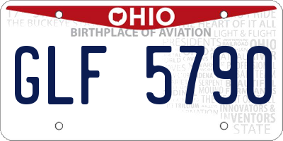 OH license plate GLF5790