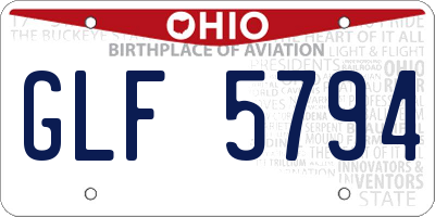 OH license plate GLF5794