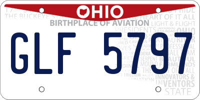 OH license plate GLF5797