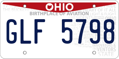 OH license plate GLF5798
