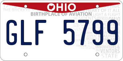 OH license plate GLF5799