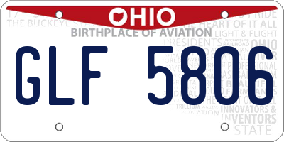 OH license plate GLF5806