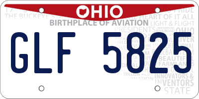 OH license plate GLF5825