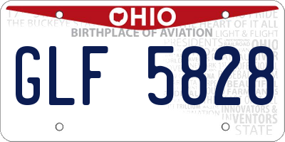 OH license plate GLF5828