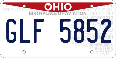 OH license plate GLF5852