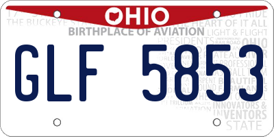 OH license plate GLF5853