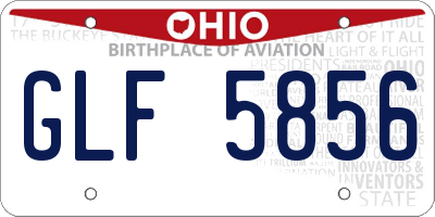 OH license plate GLF5856