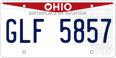OH license plate GLF5857