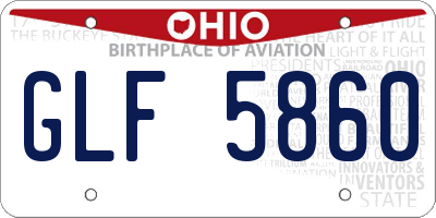 OH license plate GLF5860