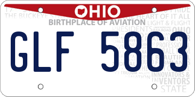 OH license plate GLF5863