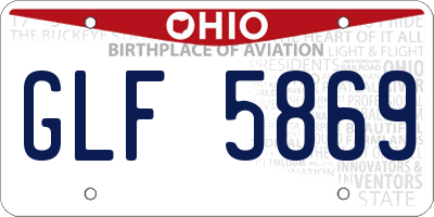 OH license plate GLF5869