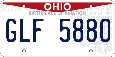 OH license plate GLF5880
