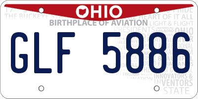 OH license plate GLF5886