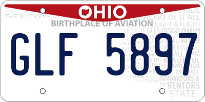 OH license plate GLF5897