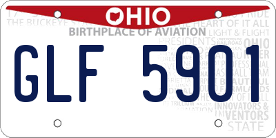 OH license plate GLF5901