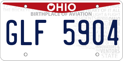 OH license plate GLF5904