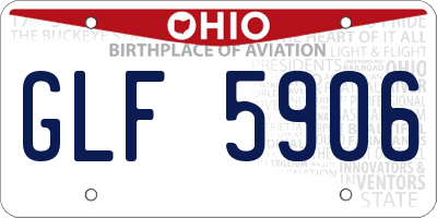 OH license plate GLF5906