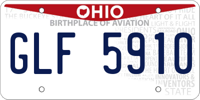 OH license plate GLF5910