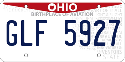 OH license plate GLF5927