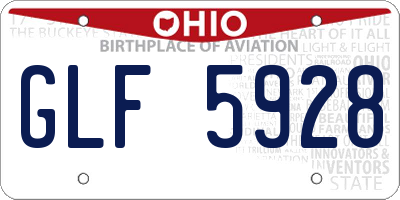OH license plate GLF5928