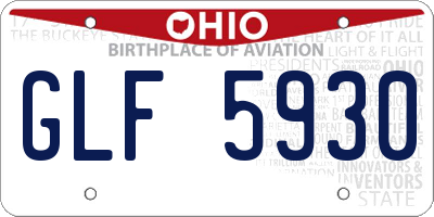 OH license plate GLF5930