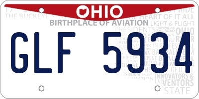 OH license plate GLF5934