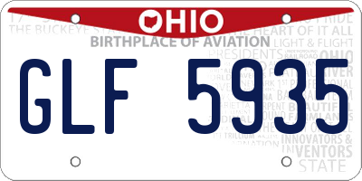 OH license plate GLF5935