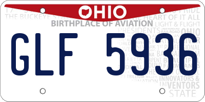OH license plate GLF5936