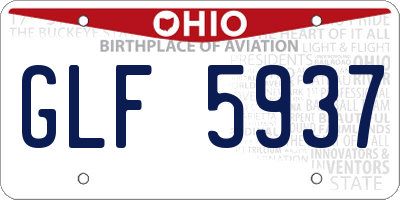 OH license plate GLF5937