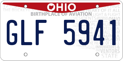 OH license plate GLF5941