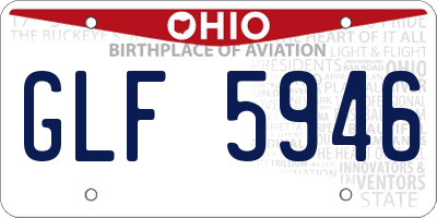 OH license plate GLF5946
