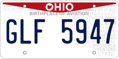OH license plate GLF5947