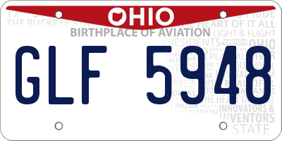 OH license plate GLF5948