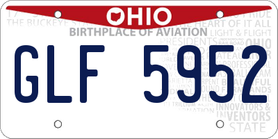OH license plate GLF5952