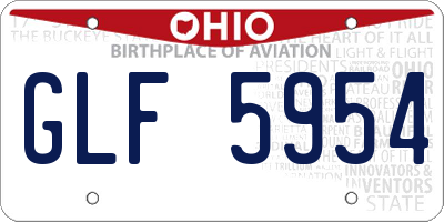OH license plate GLF5954