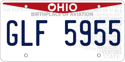 OH license plate GLF5955