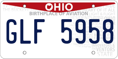 OH license plate GLF5958