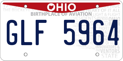 OH license plate GLF5964
