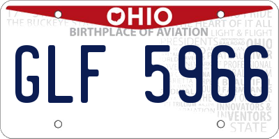 OH license plate GLF5966
