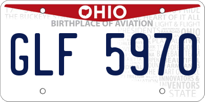 OH license plate GLF5970