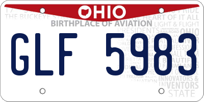 OH license plate GLF5983